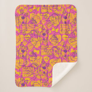 Scooby-Doo Funky Blume Pattern Sherpadecke