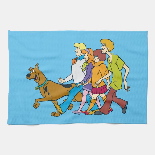 Scooby-Doo | Ganze Gang 18 Mystery Inc. Geschirrtuch (Horizontal)