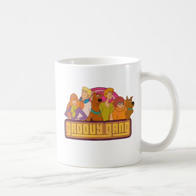 Scooby-Doo | "Groovy Gang" Retro Cartoon Graphic Kaffeetasse (Rechts)