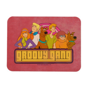 Scooby-Doo "Groovy Gang" Retro Cartoon Graphic Magnet