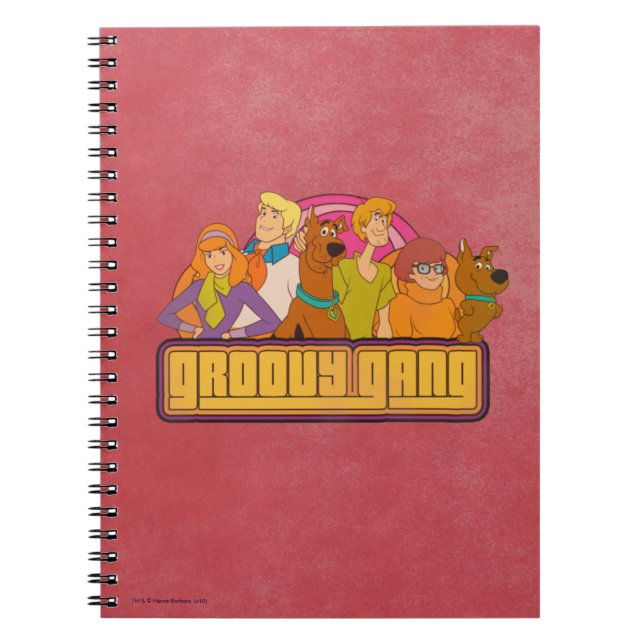 Scooby-Doo | "Groovy Gang" Retro Cartoon Graphic Notizblock (Vorderseite)