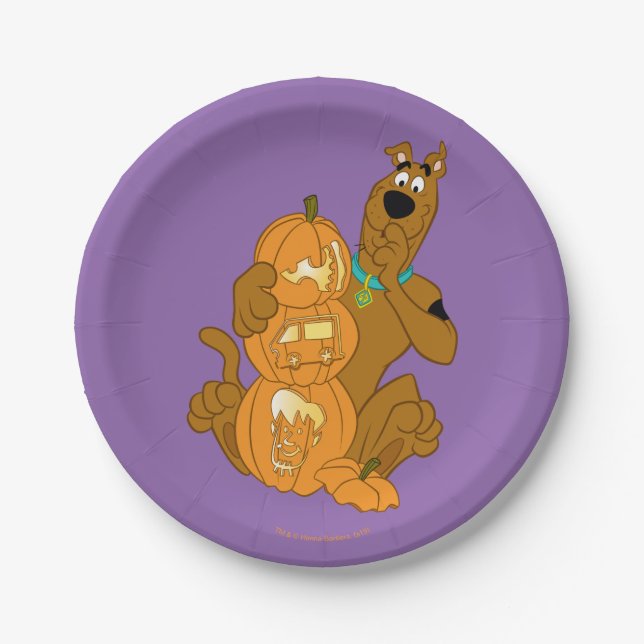 Scooby-Doo | Halloween Jack-O-Lantern Pappteller (Vorderseite)