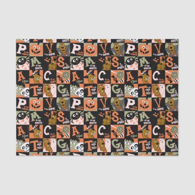 Scooby-Doo | Halloween Pattern Seidenpapier (Vorderseite)