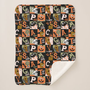 Scooby-Doo Halloween Pattern Sherpadecke
