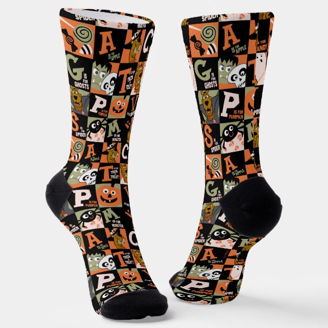 Scooby-Doo | Halloween Pattern Socken (Gewinkelt)