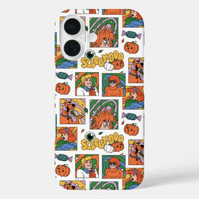 Scooby-Doo Halloween Photos Pattern iPhone 16 Hülle (Rückseite)