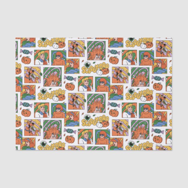 Scooby-Doo Halloween Photos Pattern Seidenpapier (Vorderseite)
