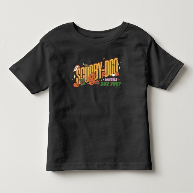 Scooby-Doo Halloween Snack Logo Kleinkind T-shirt (Vorderseite)