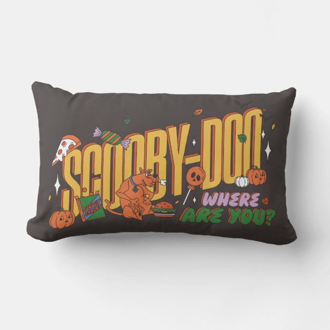 Scooby-Doo Halloween Snack Logo Lendenkissen (Vorderseite)