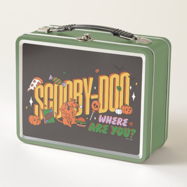 Scooby-Doo Halloween Snack Logo Metall Brotdose (Vorderseite)