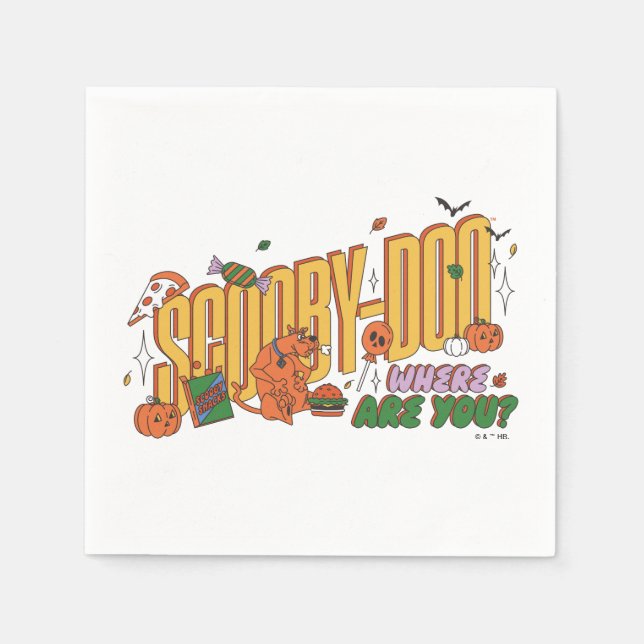 Scooby-Doo Halloween Snack Logo Serviette (Vorderseite)