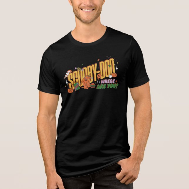 Scooby-Doo Halloween Snack Logo Tri-Blend Shirt (Vorderseite)
