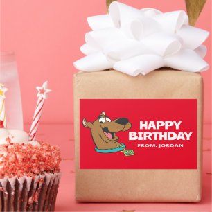 Scooby-Doo Happy Face Happy Birthday Rechteckiger Aufkleber