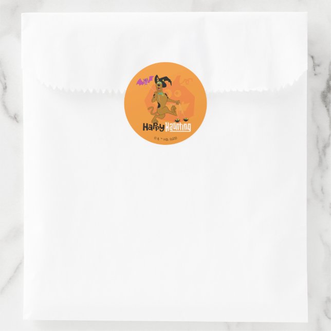 Scooby-Doo | Happy Haunting Runder Aufkleber (Tasche)