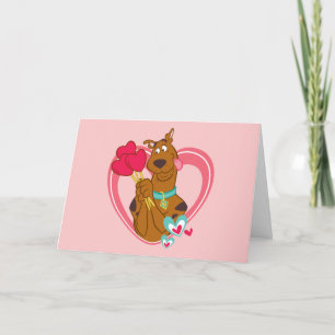Scooby-Doo Holding Heart Lolipops Feiertagskarte