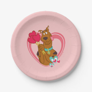 Scooby-Doo Holding Herz Lolipops Pappteller