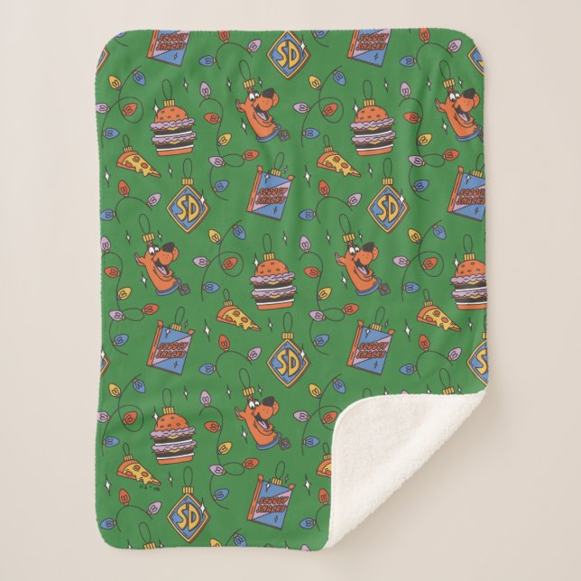 Scooby-Doo Holiday Snack Lights Pattern Sherpadecke (Vorderseite)