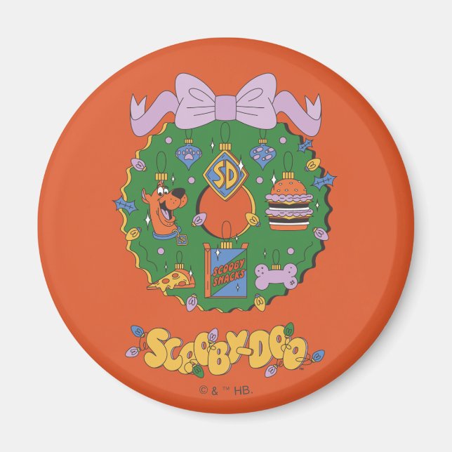 Scooby-Doo Holiday Snack Wreath Graphic Magnet (Vorne)