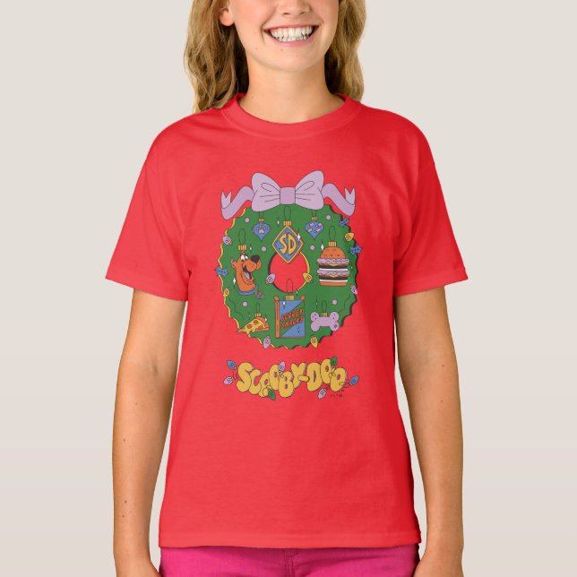 Scooby-Doo Holiday Snack Wreath Graphic T-Shirt (Vorderseite)
