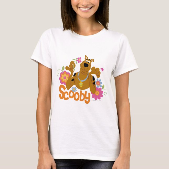 Scooby-Doo in Blume T-Shirt (Vorderseite)