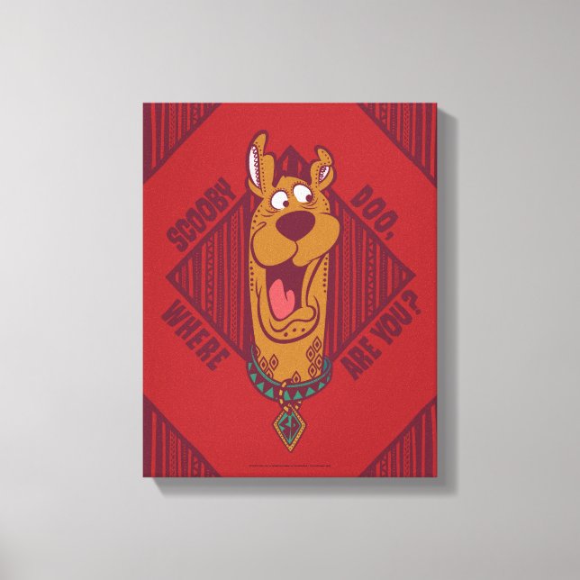 Scooby-Doo, in dem Sie Stammes- Grafik sind Leinwanddruck (Vorderseite)