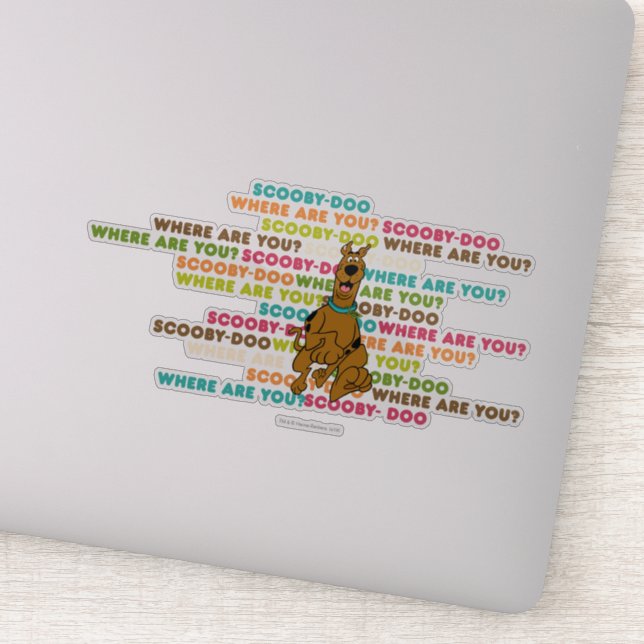Scooby-Doo läuft "Wo bist du?" Aufkleber (Detail)