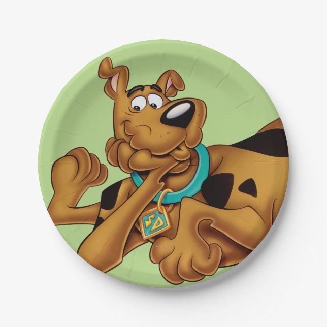 Scooby-Doo lying Down Pappteller (Vorderseite)