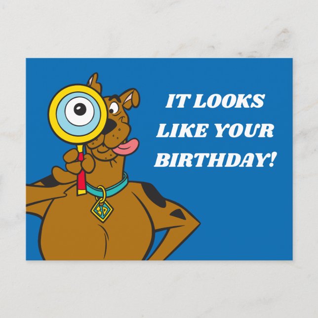 Scooby Doo mit Glass Postkarte (Vorderseite)