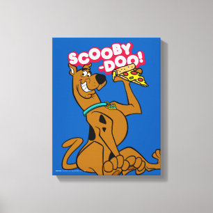 Scooby-Doo mit Pizza-Scheibe Leinwanddruck