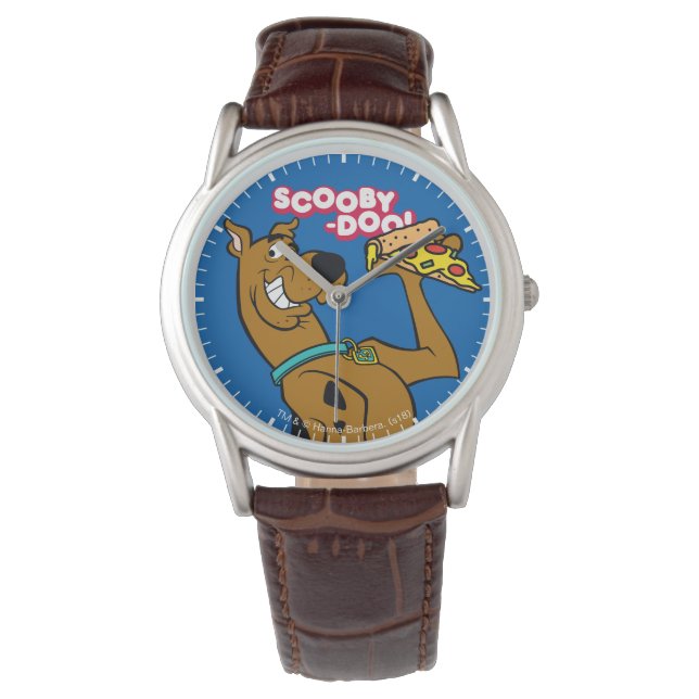 Scooby Doo mit Pizza Slice Armbanduhr (Vorderseite)