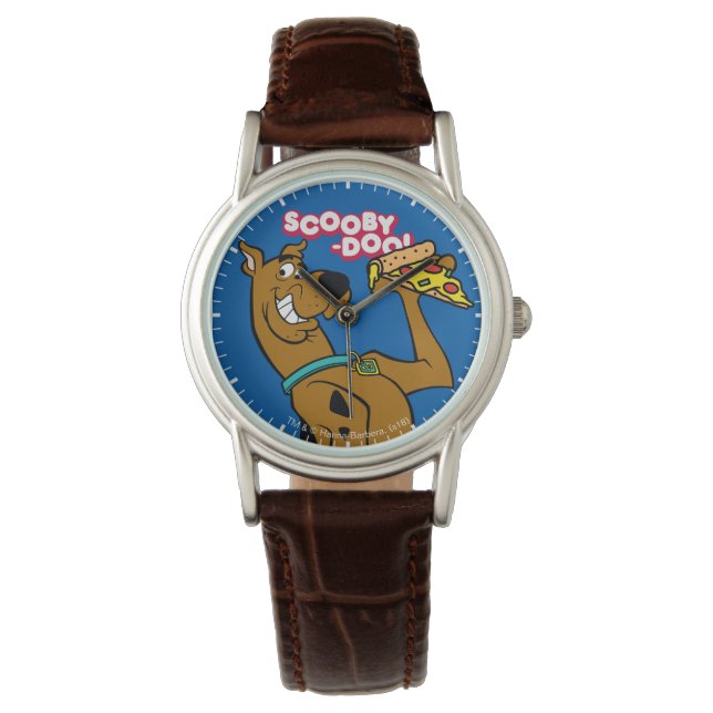Scooby Doo mit Pizza Slice Armbanduhr (Vorderseite)
