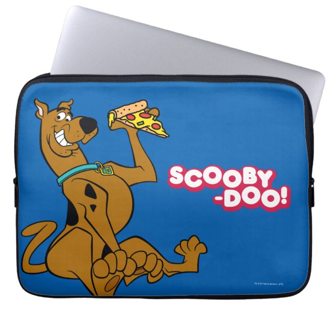 Scooby Doo mit Pizza Slice Laptopschutzhülle (Vorderseite)