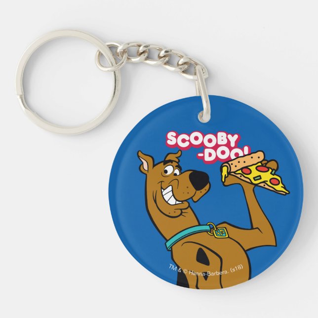 Scooby Doo mit Pizza Slice Schlüsselanhänger (Vorderseite)