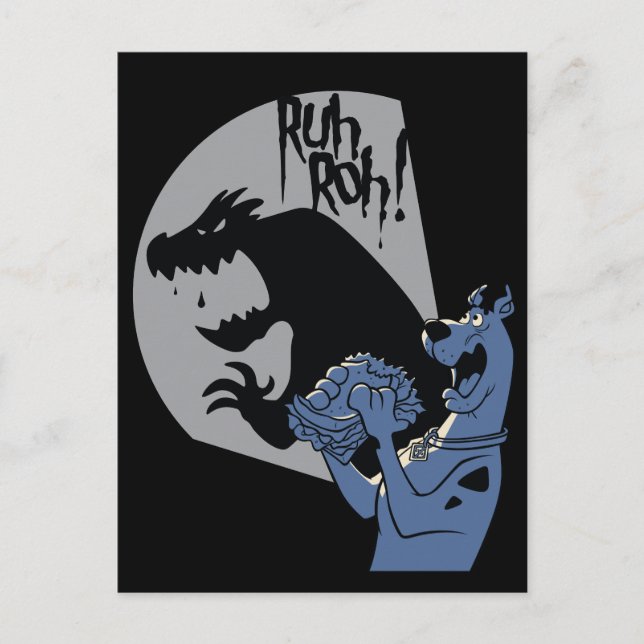 Scooby-Doo Mitternacht Snack "Ruh Roh"! Postkarte (Vorderseite)