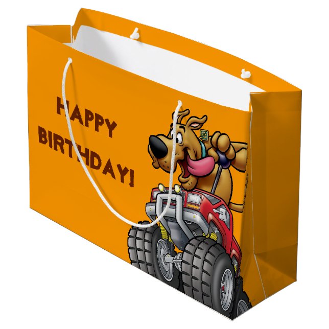 Scooby Doo Monster Truck Große Geschenktüte (Rückseite Schrägansicht)