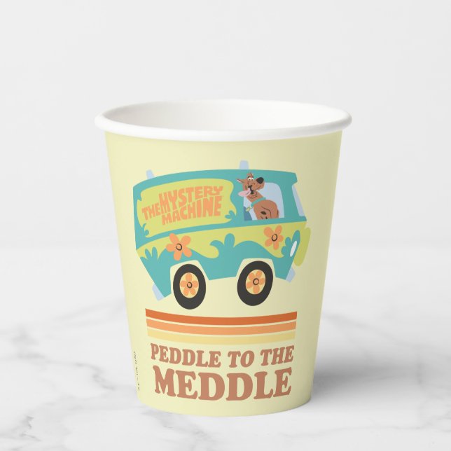 Scooby-Doo Mystery Machine "Peddle to the Meddle" Pappbecher (Vorderseite)