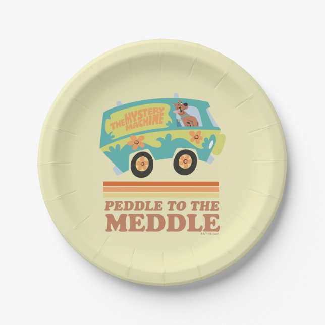 Scooby-Doo Mystery Machine "Peddle to the Meddle" Pappteller (Vorderseite)