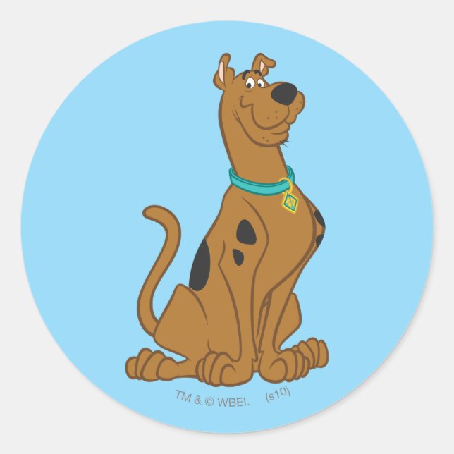 Scooby-Doo Niedlicher als Niedlich Runder Aufkleber (Vorderseite)