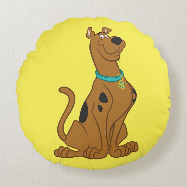 Scooby-Doo Niedlicher als Niedlich Rundes Kissen (Vorderseite)