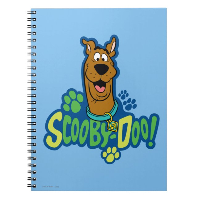 Scooby-Doo Paw Print Character Abzeichen Notizblock (Vorderseite)