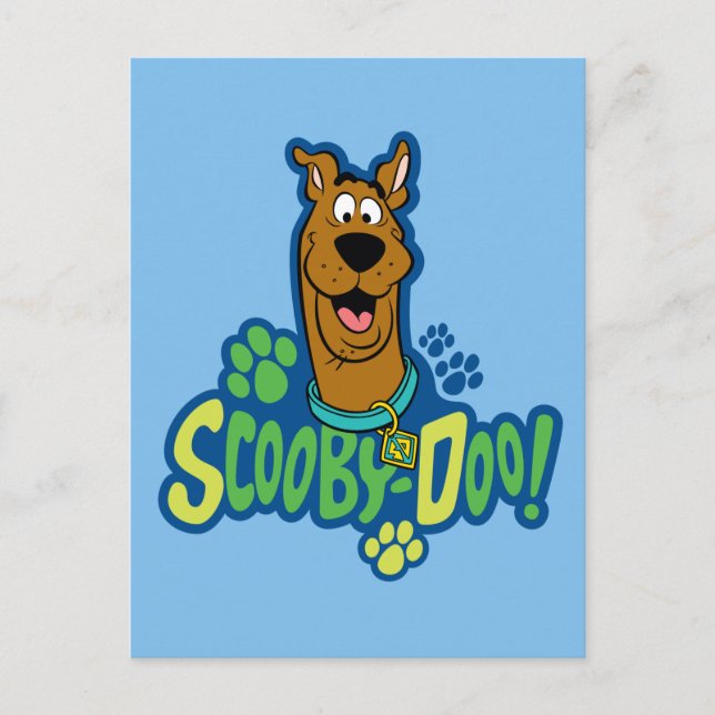 Scooby-Doo Paw Print Character Abzeichen Postkarte (Vorderseite)