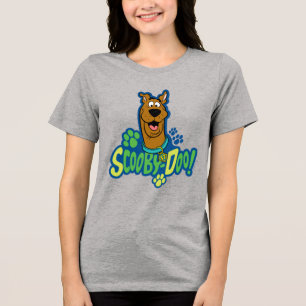 Scooby-Doo Paw Print Character Abzeichen Tri-Blend Shirt