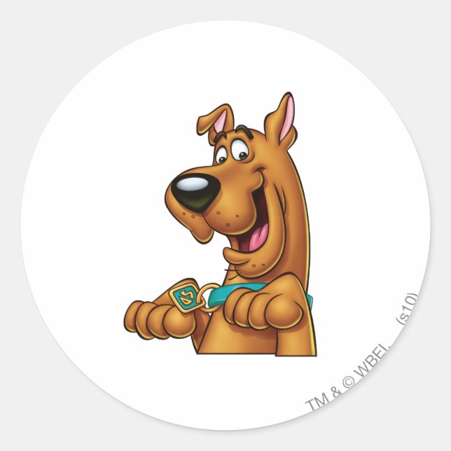 Scooby-Doo Paws Up Runder Aufkleber (Vorderseite)