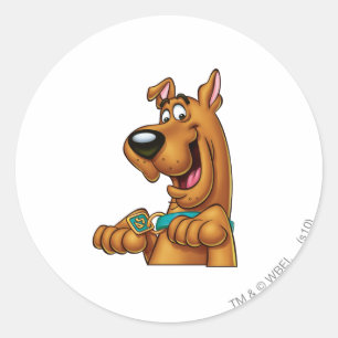 Scooby-Doo Paws Up Runder Aufkleber