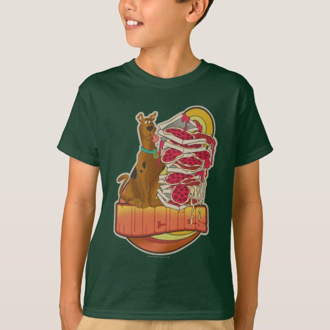 Scooby-Doo | Pile of Pizza "Munchies" Graphic T-Shirt (Vorderseite)