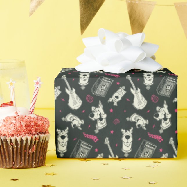 Scooby-Doo Punk Gitarre und Amp Muster Geschenkpapier (Geburtstagsparty)