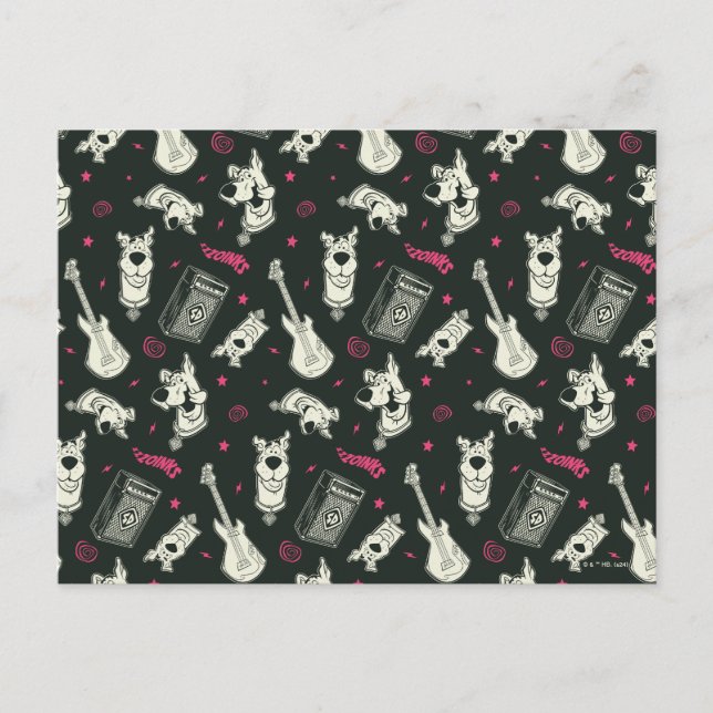 Scooby-Doo Punk Gitarre und Amp Muster Postkarte (Vorderseite)