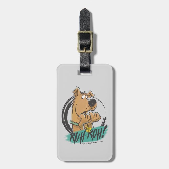Scooby-Doo "Ruh Roh!" Marker Sketch Gepäckanhänger (Vorderseite vertikal)