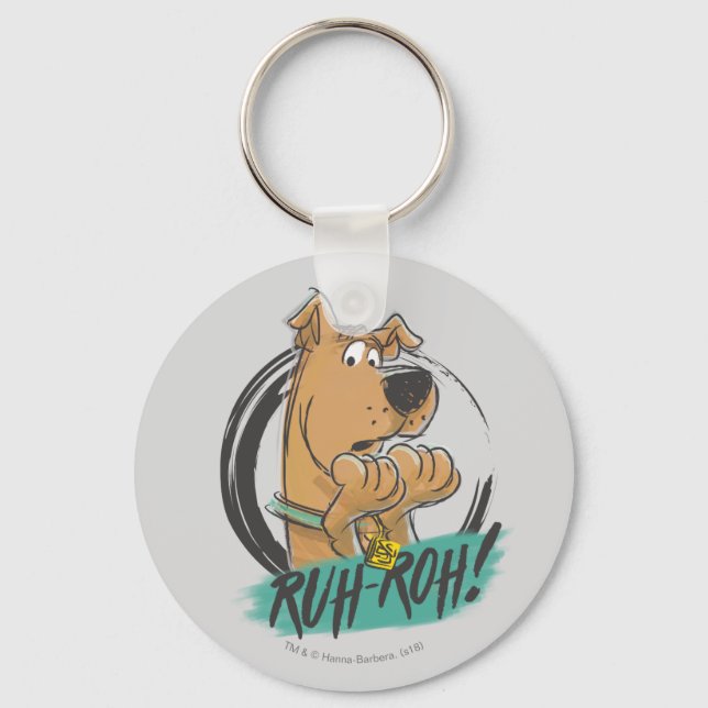 Scooby-Doo "Ruh Roh!" Marker Sketch Schlüsselanhänger (Vorderseite)