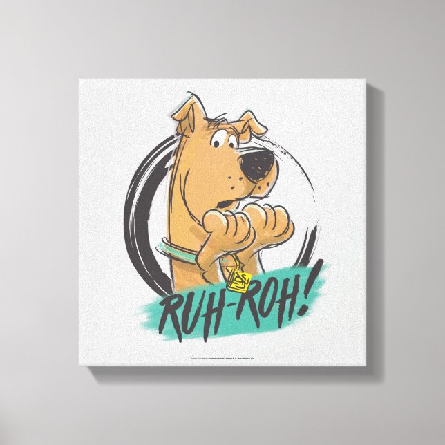 Scooby-Doo "Ruh Roh!" Markierungs-Skizze Leinwanddruck (Vorderseite)